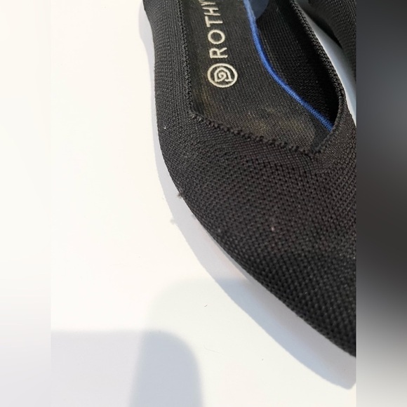 Rothy's Womens 9.5 The Point Black Solid Knit Fabric Ballet Flats Everyday Shoes - Picture 4 of 9